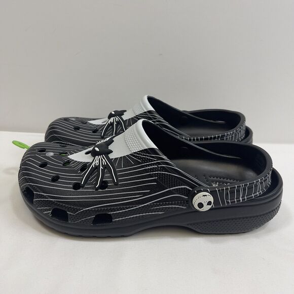 Crocs + Disney Nightmare Before Christmas Classic Clog M11/W13 Black & White - Picture 2 of 10